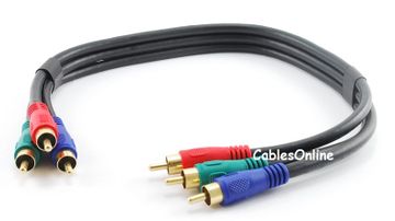 1.5ft. Hi-Resolution Component Video 3-RCA RGB 22AWG (RG59/U Coaxial) Cable