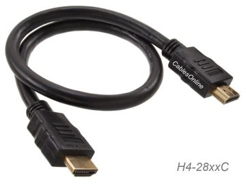 1.5ft High-Speed HDMI 1.4 with Ethernet Channel, Gold-Plated 28AWG Cable
