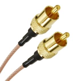 1.5ft RCA Male to RCA (Phono) Male RG316 Cable
