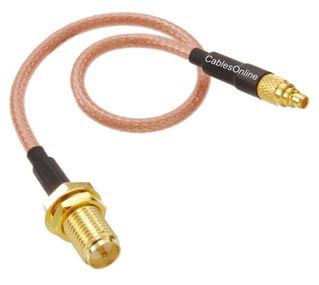 1.5ft RP-SMA Bulkhead Female to MMCX Male RG316 Cable