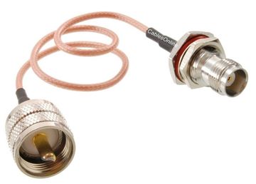 1.5ft UHF PL259 Male to TNC Bulkhead Female RG316 Cable