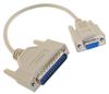 1' DB9 Female to DB25 Male Modem Cable