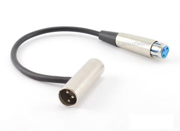 1 ft. XLR Female to 2-Male Microphone Audio T Splitter Cable