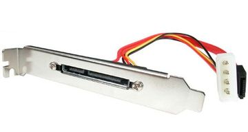 1 Port SATA (L-Type) 7-Pin Data & 15-Pin Power PCI Slot Plate Adapter
