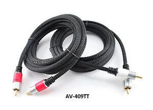 1-Set of 9ft RCA Dual Shield Stereo Audio Coax Cable