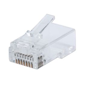 100-Pack Cat6 RJ45 Modular Plugs for Solid/Stranded Wire