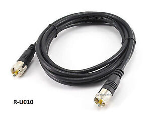 10ft RG8x Coax UHF (PL259) Male to Male 50 ohm Antenna Cable
