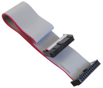 12-inches 24-Pin (2x12) 2.54mm-Pitch Female to Female IDC 24-Wire Flat Ribbon Cable