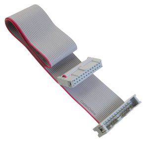 12-inches 24-Pin (2x12) 2.54mm-Pitch Male to Female IDC 24-Wire Flat Ribbon Extension Cable