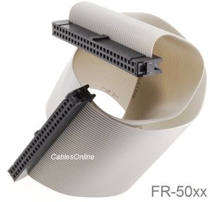 12in 50-Pin (2x25) Female to Female 2.54mm-Pitch 50-wire IDC Flat Ribbon Cable