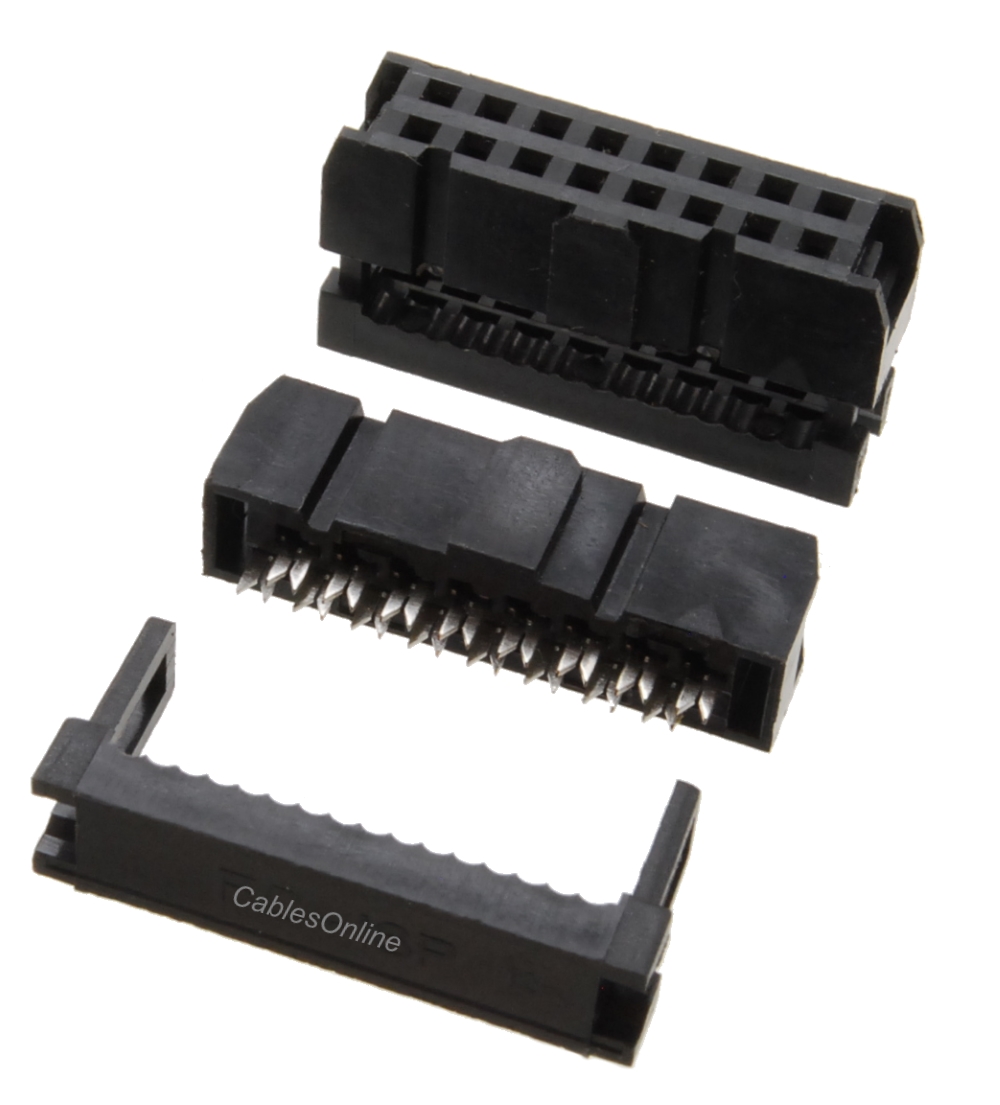 16 Pin Male To Female Idc Flat Ribbon Cable 2.54mm Idc Cable Male To