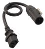 1ft 16AWG Stage Lighting Fixture Male True1 to IEC-60320-C13 Power Cable