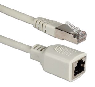 1ft CAT5e Shielded RJ45 Male/Female PortSaver LAN Ethernet Extension Cable