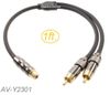 1ft Premium RCA Female to 2-RCA Male flexible & durable Audio Splitter