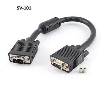 1ft SVGA (HD15) Male/Female Monitor Video Cable w/ Ferrite