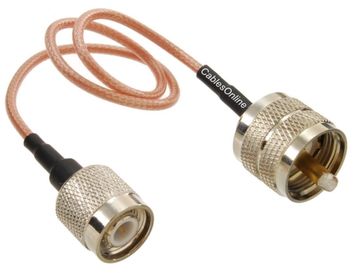 1ft UHF PL259 Male to TNC Male RG316 Cable