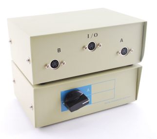 2-Way AB MiniDin-4 S-Video Manual Switch Box