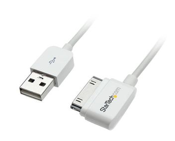 20 in. USB Right Angle Charge/Sync Cable for iPhone/iPod/iPad w/ Stepped Connector