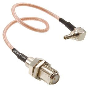 20ft F-Type Bulkhead Female to CRC9 Male RG316 Cable