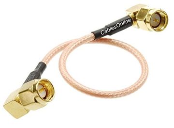 20ft SMA Right-Angle Male to SMA Right-Angle Male RG316 Cable