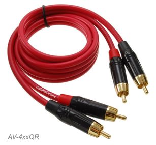 20ft Two-RCA Male/Male Gold-Plated Ultra-Flexible Red Premium Audio Cable