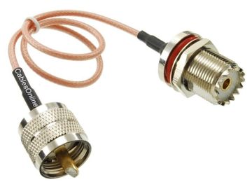20ft UHF PL259 Male to UHF Bulkhead Female RG316 Cable