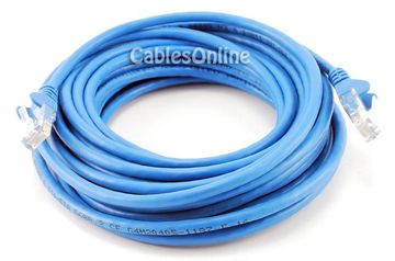 25 ft. CAT.5E UTP Patch Ethernet Cable with Snagless Molded Boots, Blue
