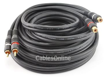 25 ft. High Quality 2-RCA Male to 2-RCA Female Audio Extension Cable