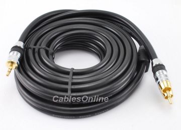 25 ft. Premium 3.5mm Male to 2-RCA Male Audio Cable