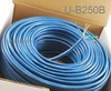 250ft Cat5e 350MHz UTP 24AWG solid pure copper, Riser Rated CMR Bulk Cable, Blue