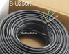 250ft Cat5e 350MHz UTP 24AWG solid pure copper, Riser Rated CMR Cable, Black