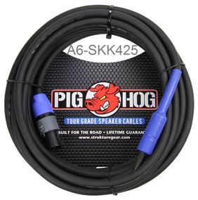 25ft 1/4" TS Male to Neutrik Speakon Male Pig-Hog Speaker Cable