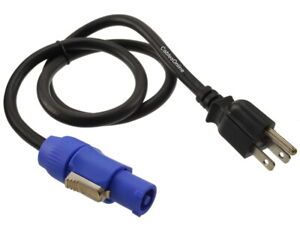 25ft 16-AWG 3-Prong NEMA 5-15P to powercon-Compatible Stage AC Power Cord