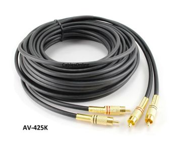 25ft Premium 2-RCA Male to Male Gold-Plated Audio Cable, CablesOnline
