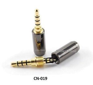 Lot De 4 Connecteurs Jack 3.5 Mm TRRS 4 Pôles Mâles - Qualité Platine - Neuf