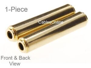 3.5mm 4-Pole TRRS (1/8") Female to Female Slim Audio Gold Coupler
