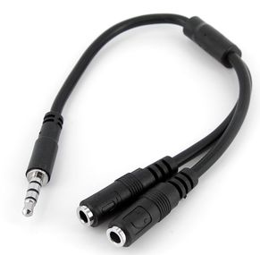 3.5mm 4 Position Male to 2x 3 Position 3.5mm Female Headset Splitter Adapter - StarTech MUYHSMFF