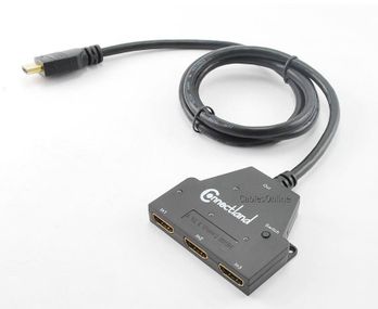 3-Port Hi-Speed HDMI Super-Slim Switch w/ LED Lights