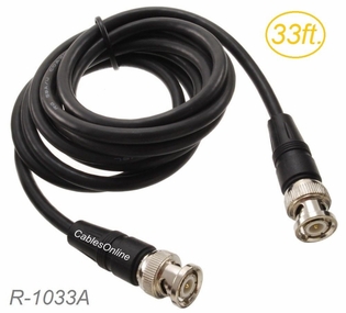 33ft RG58A/U 50-Ohm Quality BNC Antenna/Network Coaxial Cable