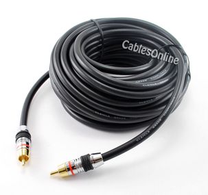 35ft. Premium SPDI/F Digital Audio Coax RCA Cable, 75-ohm, CL2, Gold Plated