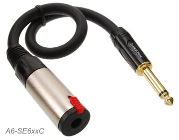 3ft 1/4" Premium Mono TS Male to Locking Female Speaker Audio Extension