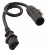 3ft 16AWG Stage Lighting Fixture Male True1 to IEC-60320-C13 Power Cable