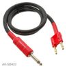 3ft Dual Banana Plug to 1/4" TS Male Pro Audio 14awg Speaker Cable
