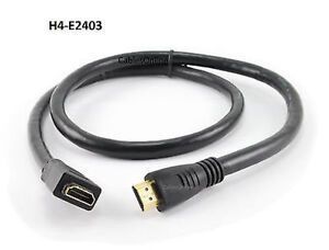 3ft High-Speed HDMI Male/Female 24 Gauge CL2 Rated Extension Cable w/ Ethernet