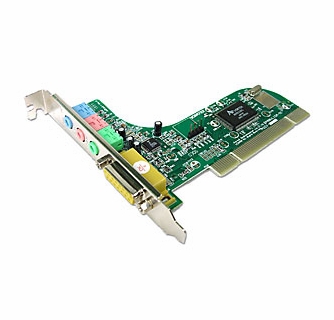 4-Channel PCI Sound Card with DB/15 Game port