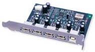 4 Port Internal USB Rear Bracket Mount HUB