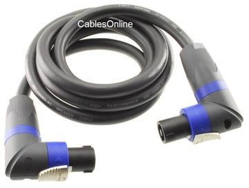 4ft SpeakOn Neutrik Right-Angle 4-Conductor/12awg NL4FX Pro Audio Speaker Cable