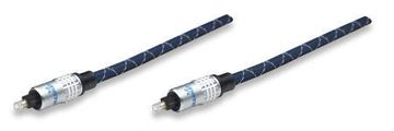 5 feet Premium Toslink Male to Toslink Male Audio Cable, Blue, Manhattan 361361