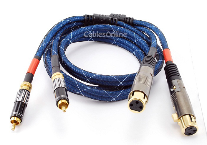 Mogami Cable 2 Foot RCA To XLR (Male) Cable Pair - WBC-PRO-LOCAP Low-Capacitance Rca To Rca Audio Cable