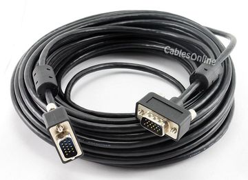 50 ft. Ultra-Slim Super-VGA (HD15) Male to Male Monitor Cable